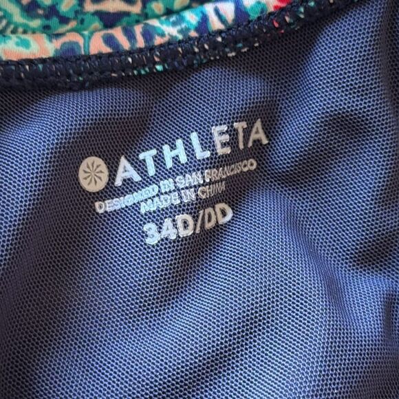 Athleta Monaco Wrap Halter Bikini Top Boho Paisley Print‎ 34D DD Swimsuit - Picture 6 of 9